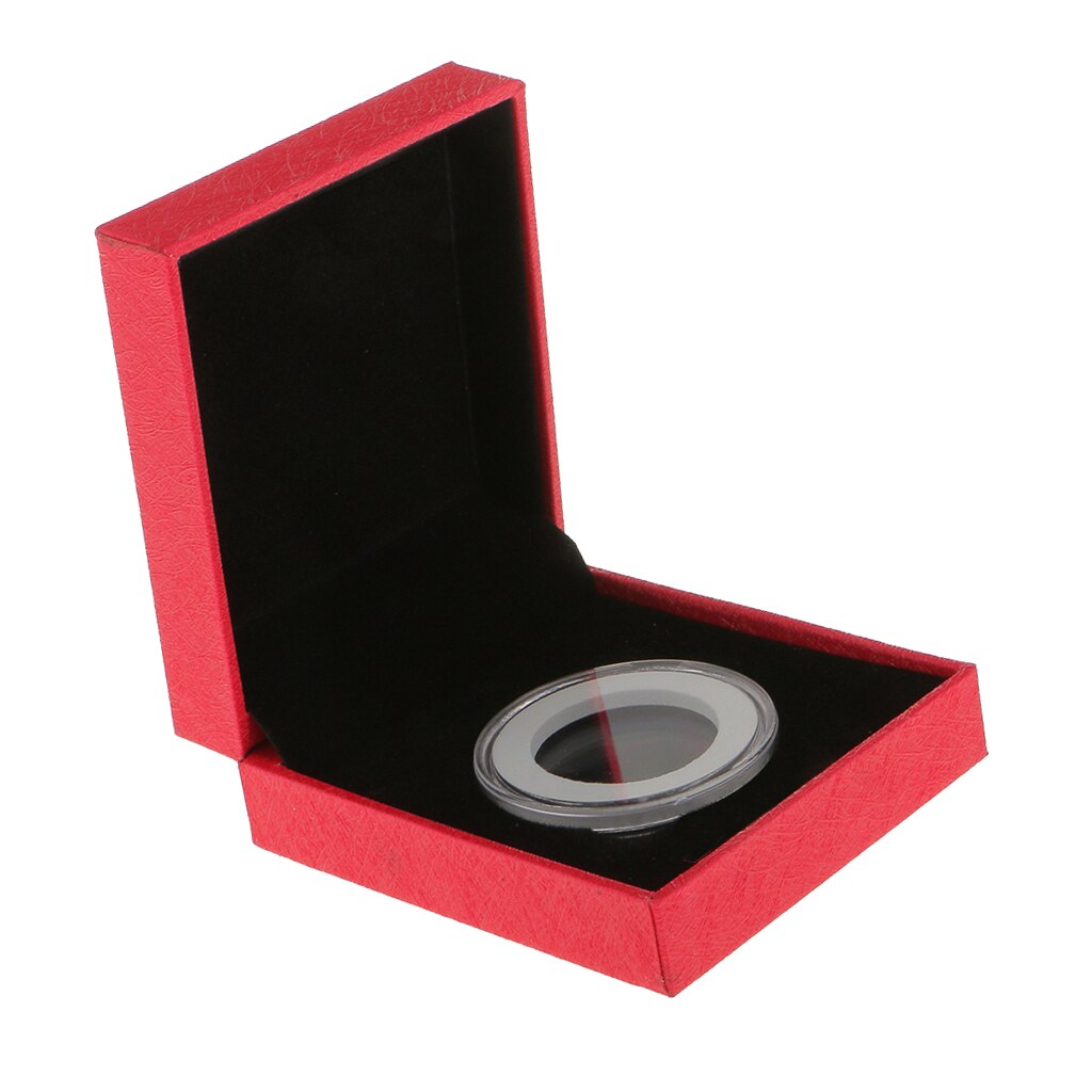 Single Coin Display Case Airtight Round Coin Capsule Holder 38mm Coin Container Protective Box