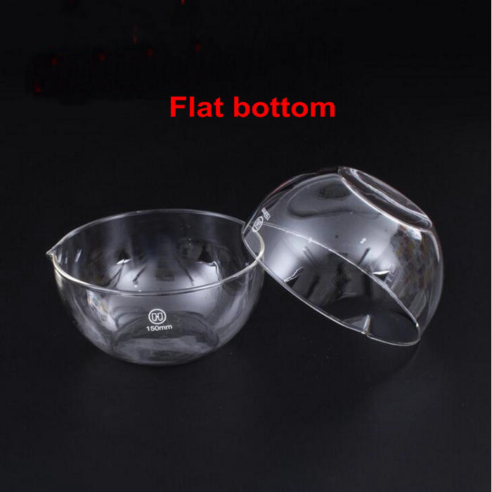 150mm Flat Bottom Borosilicate Lab Glassware Clear Glass Evaporating Dish with Spout For School Educational Suppliers