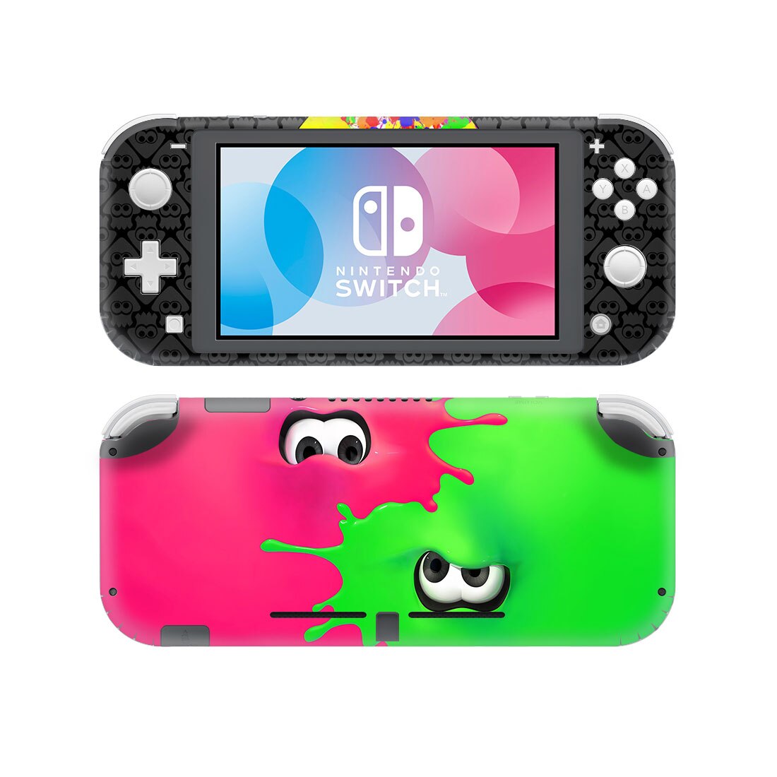 Splatoon-pegatina de piel de vinilo para Nintendo Switch Lite NSL, película protectora, cubierta, 13 estilos disponibles, 2 estilos: Style 8