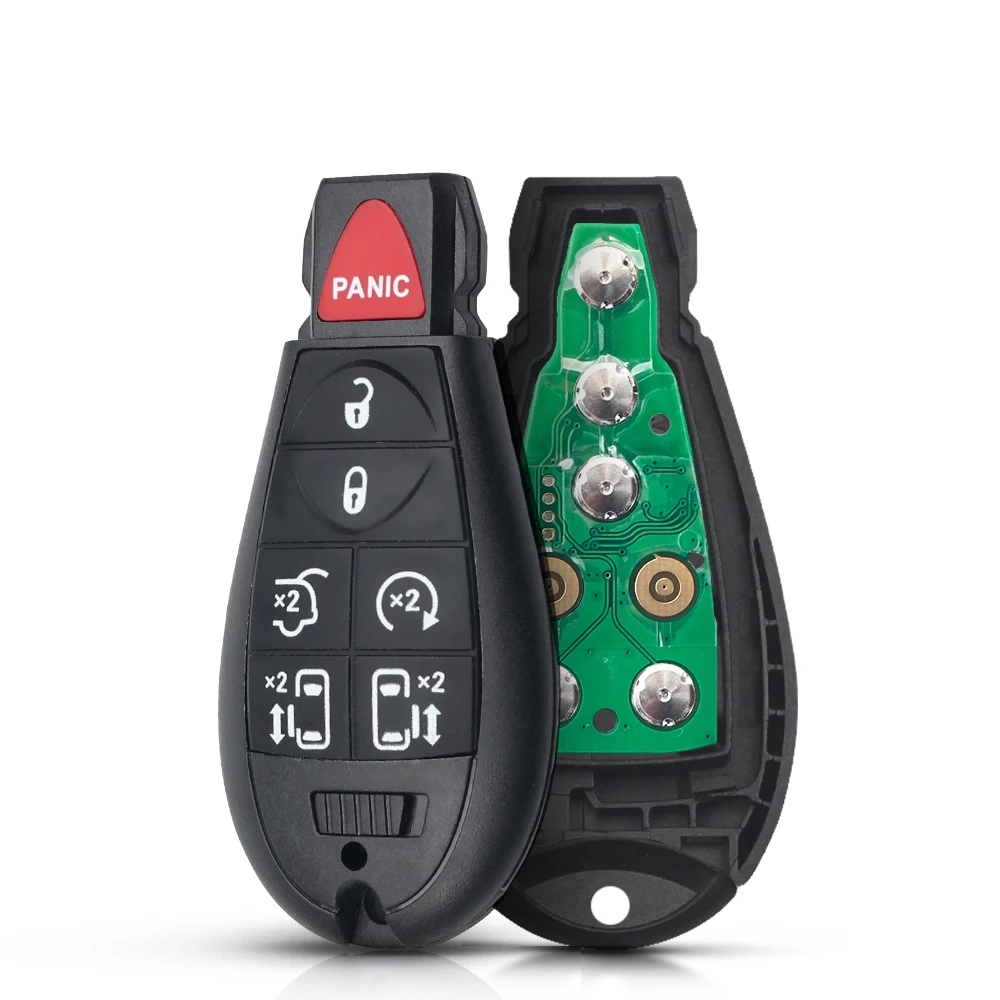 KEYYOU Remote Car Key For Dodge Grand Caravan Journey M3N5WY783X 433Mhz ID46 Chip 5 Button: WHITE