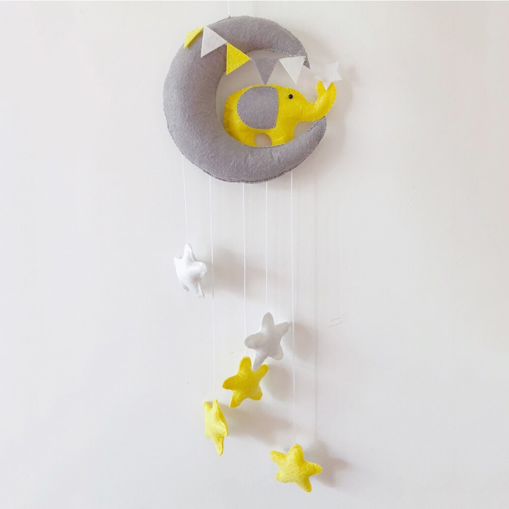 Baby Rammelaars Moon Swan DIY Mom Handgemaakte Bed Bel Speelgoed Roterende Wieg Mobiles Houder Bed Wind-up Musical Box dier Rammelaar Materiaal: WJ3586B