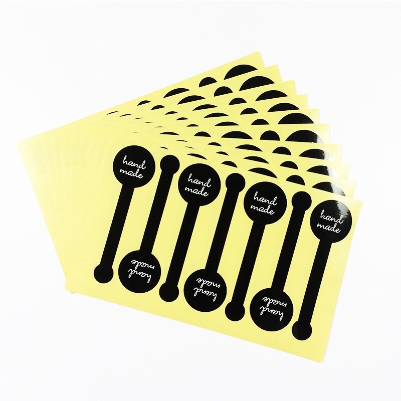 70pcs/lot Black Lollipop Sealing Sticker DIY Hand Made For jam jar Scrapbooking Sealing Sticker