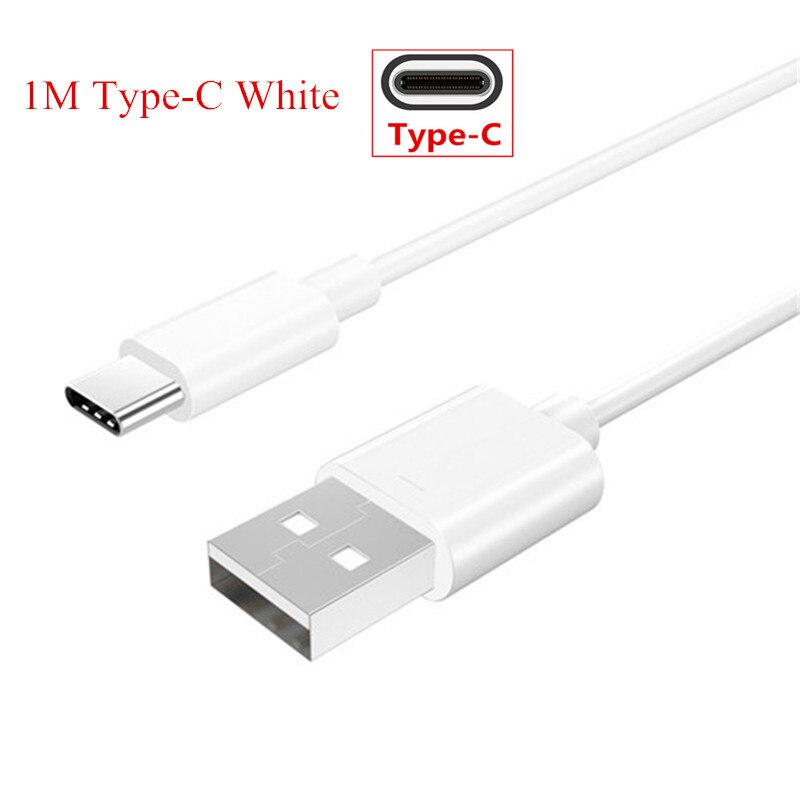 Para Samsung galaxy A20, A30, A40, A50, A70, S10, Redmi K20 Pro, Cable adaptador de cargador rápido de pared adaptado para teléfono móvil, Cable USB tipo-c: only TYPE C cable