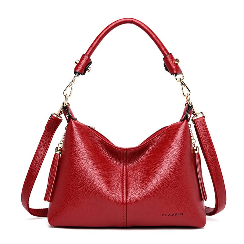 Cuir petits Hobos sacs à Main de luxe femmes sacs sacs à Main de créateur sacs à bandoulière de pour les femmes Sac à bandoulière Sac A Main: RED