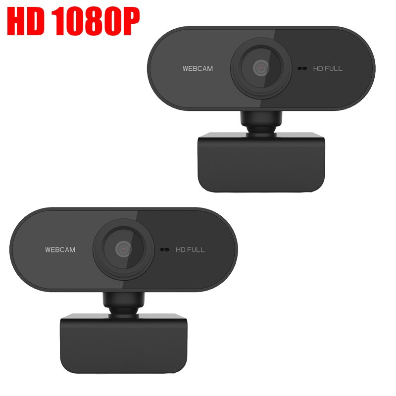 1080P Webcam Computer Full HD Web Camera With Microphone Rotatable Cameras For Live Broadcast Video Calling Conference Work: 2PCS