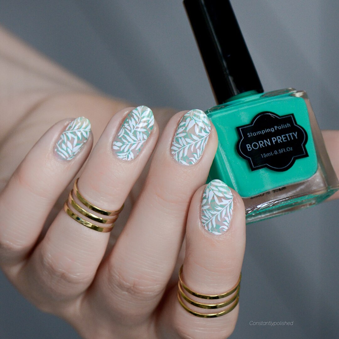 Nagelstempelplaten rechthoekige nagelsjabloon bloemen bladeren geometrische patronen manicure nagels stempelplaten herfstthema