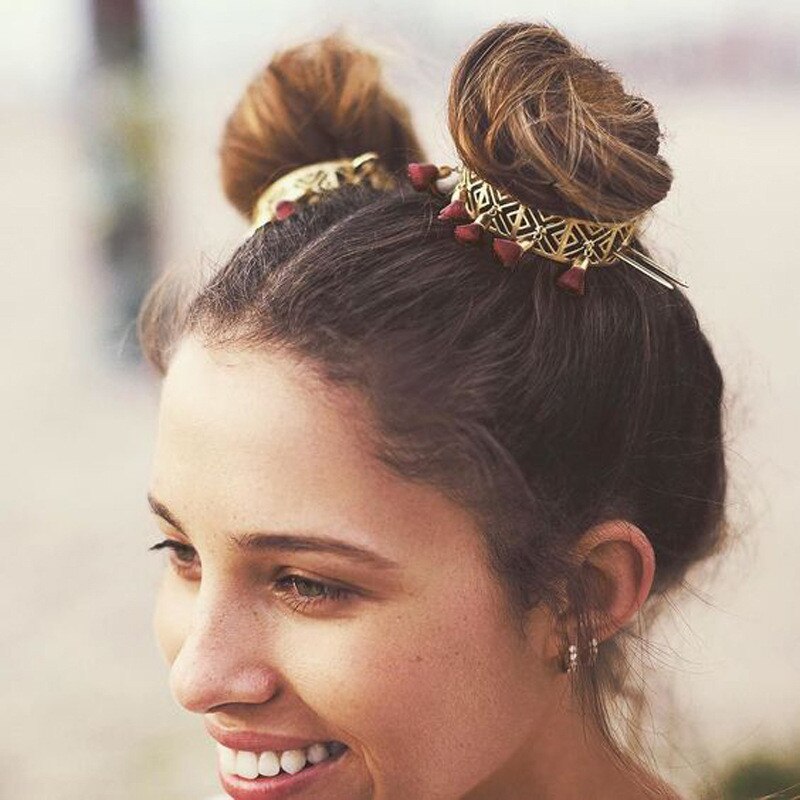 Böhmen Feder Brötchen Für Frauen Haar Zubehör Haar Stock Silbrig Hochzeit Haar Stifte Weibliche Jahrgang Schmuck Brötchen Frikadelle Kopf