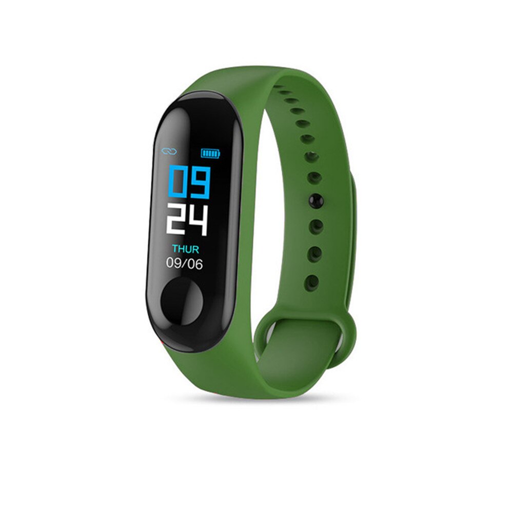 M3 più Intelligente Della Vigilanza Della Fascia di Fitness tracker Wristband Heart Rate Attività Schermo a Colori Articoli Elettronica Smart, Smartwatch, Bracciali Smart Fitness Vigilanza di Sport Del Braccialetto: Militray Green