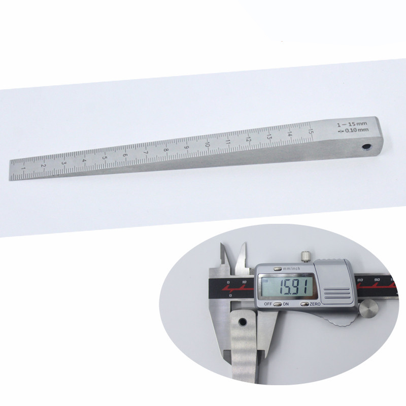 Taper gauge 1-15mm 0.01mm taper svejsning gauge afstandsmåler kilemåler mellemrum føler måler indsæt kilemåler