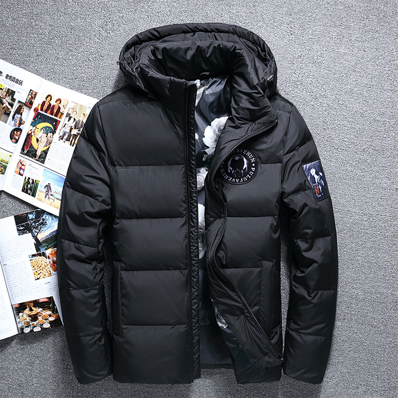 Witte Eend Dikke Donsjack Mannen Jas Sneeuw Parka Mannelijke Warme Kleding Winter Down Jas Bovenkleding: 688 Black / XXL