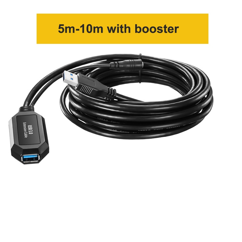 Active USB 3.0 Extension Cable - 5m or 10m - with Amplifier & Power Adapter