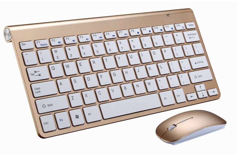 Ensemble clavier et souris ergonomiques sans fil, 2.4G, Mini-ensemble pour PC, ordinateur portable, TV