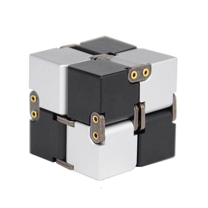 Magic Cube Puzzle Release Stress Cube Aluminum Alloy Infinite Cube Premium Metal Deformation Stress Reliever For EDC Anxiety: Chocolate