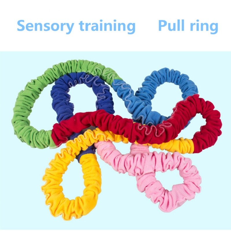 Outdoor Team Cooperation Work Develop Sport Toys Elasticity Rope Circle Southeast Northwest Running Push Game Sensory Rope