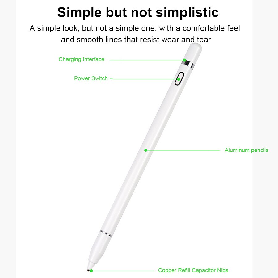 Universal stylus pekpenna ritplatta ipad pennor kapacitiv skärm för surfplattor apple ipad penna smart penna tillbehör