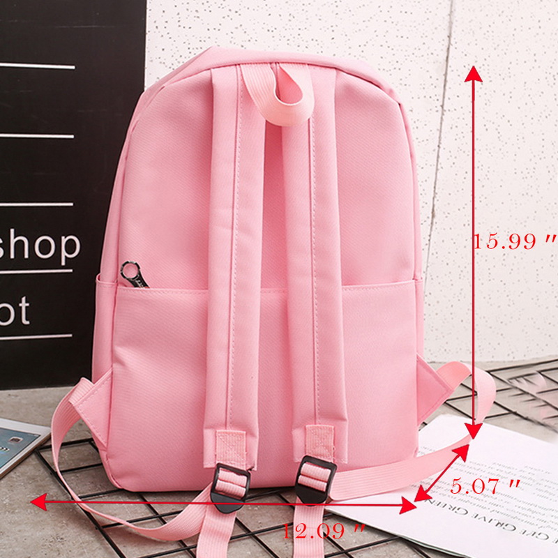 4 pçs/set Escola Mulheres Mochilas Estudante Livro Saco de Nylon Mochila Para Adolescentes Meninas Meninos Pacotes De Viagem