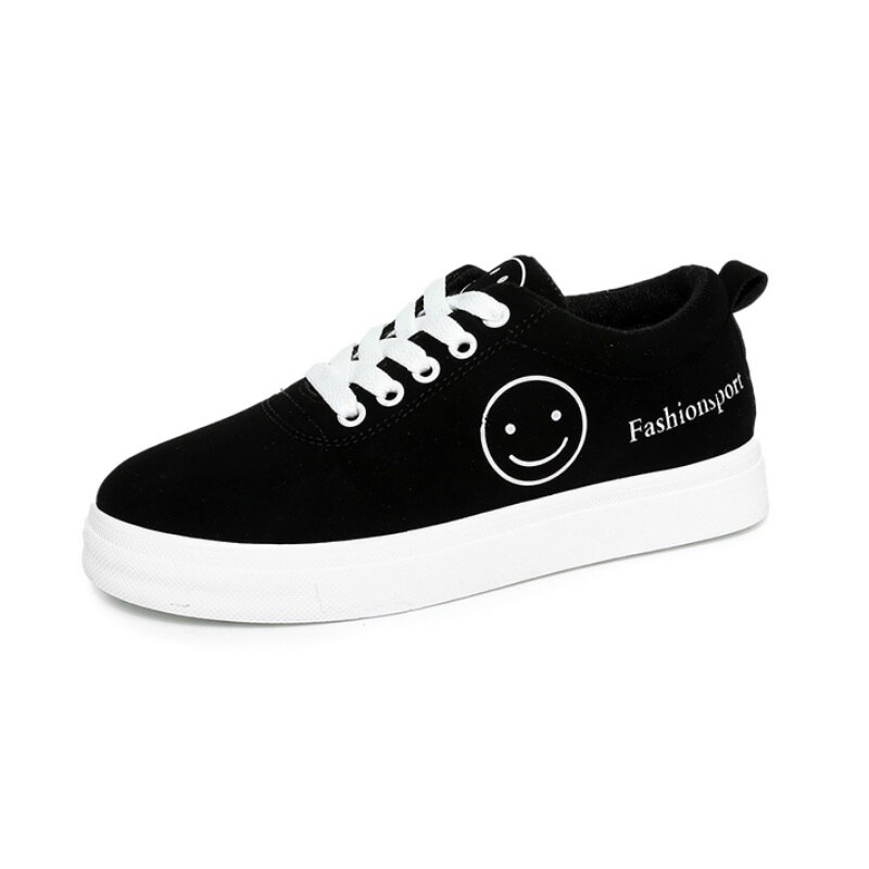 Kvinder lærredssko snøre fritidssko kvinde lejligheder student sneakers åndbare loafers dame espadriller: Sort / 6