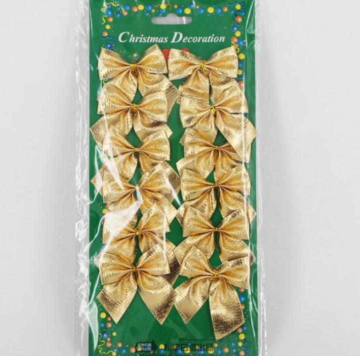 Grote kerststrik rode strik decoratie kerstboom decoratie kerstversiering jaar festival feest huis bruiloft decoratie: Gouden kleur