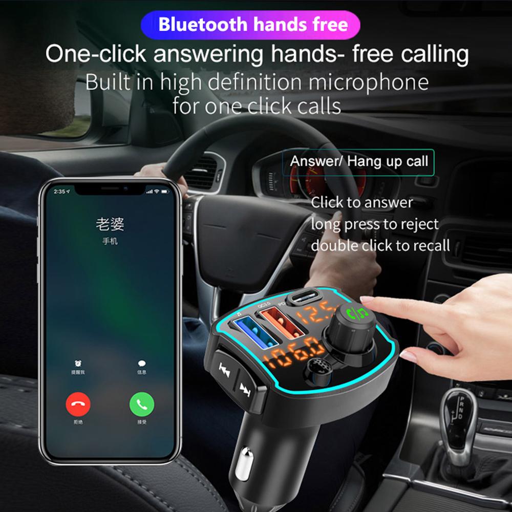 Bluetooth-autoradio mit 5.0-  mp3 -stereoanlage, usb-schnellladefunktion, schnellladegerät, bluetooth- und dsp-musikunterstützung