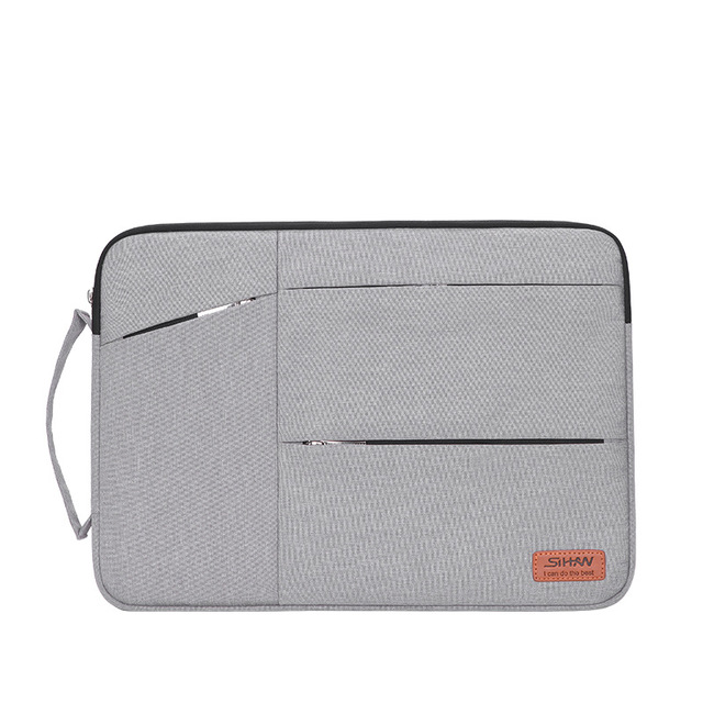Unisex Laptop Bag 15.6 Inch - Casual Business Briefcase for MacBook & Documents: Light Grey