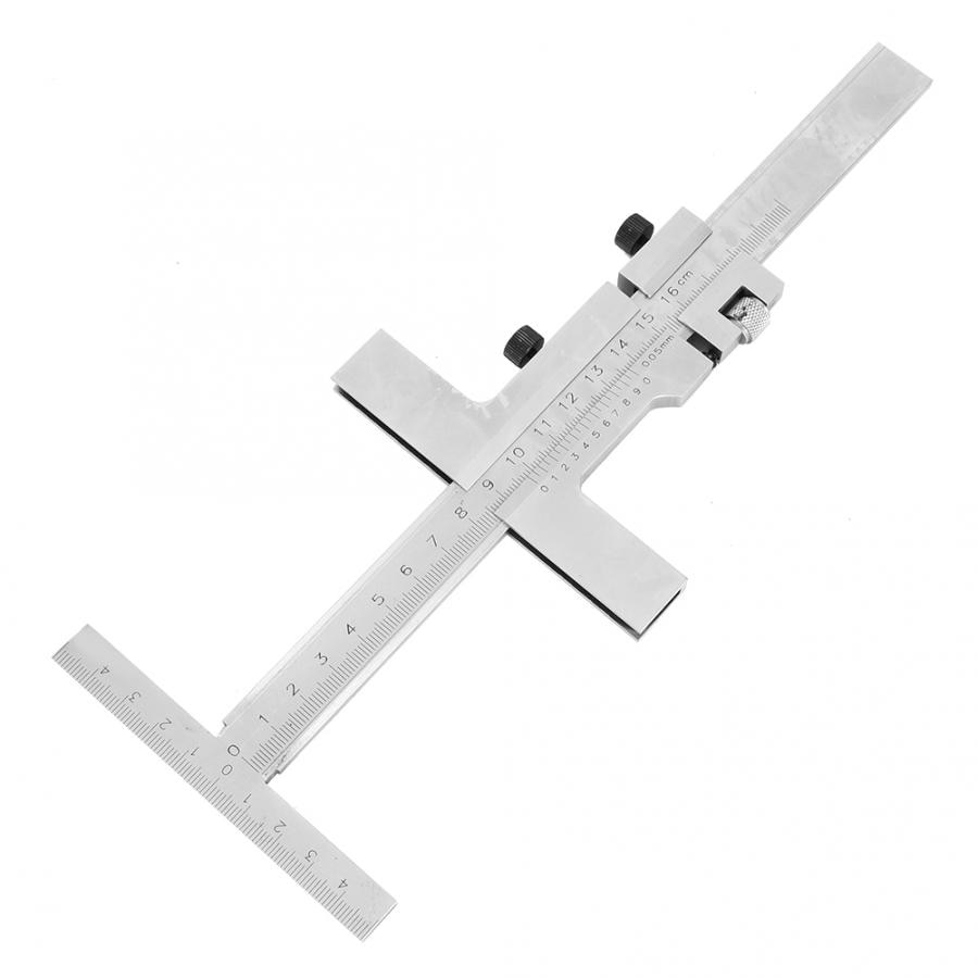 Carbon Steel Fine Adjustment T-Type Marking Vernier Caliper 0-160mm Outside Micrometer Outer Diameter Measuring Ruler Gauge Tool