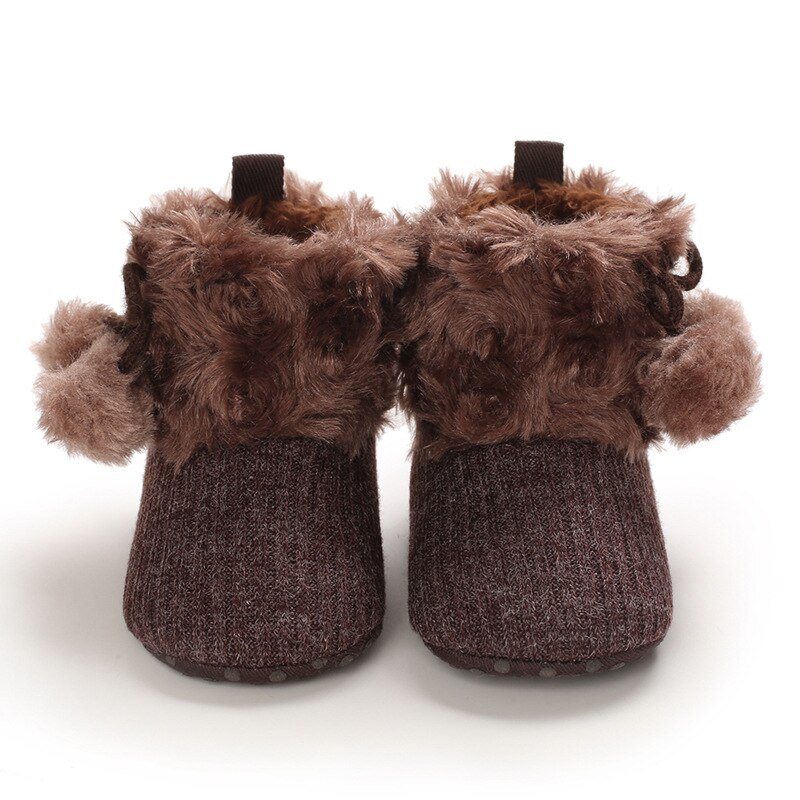 Baby Eerst Wandelaars Baby Peuter Winter Warme Zachte Gebreide Pluche Laarzen Meisje Jongen Sneeuw Laarsjes Crib Warme Schoenen 0-18M