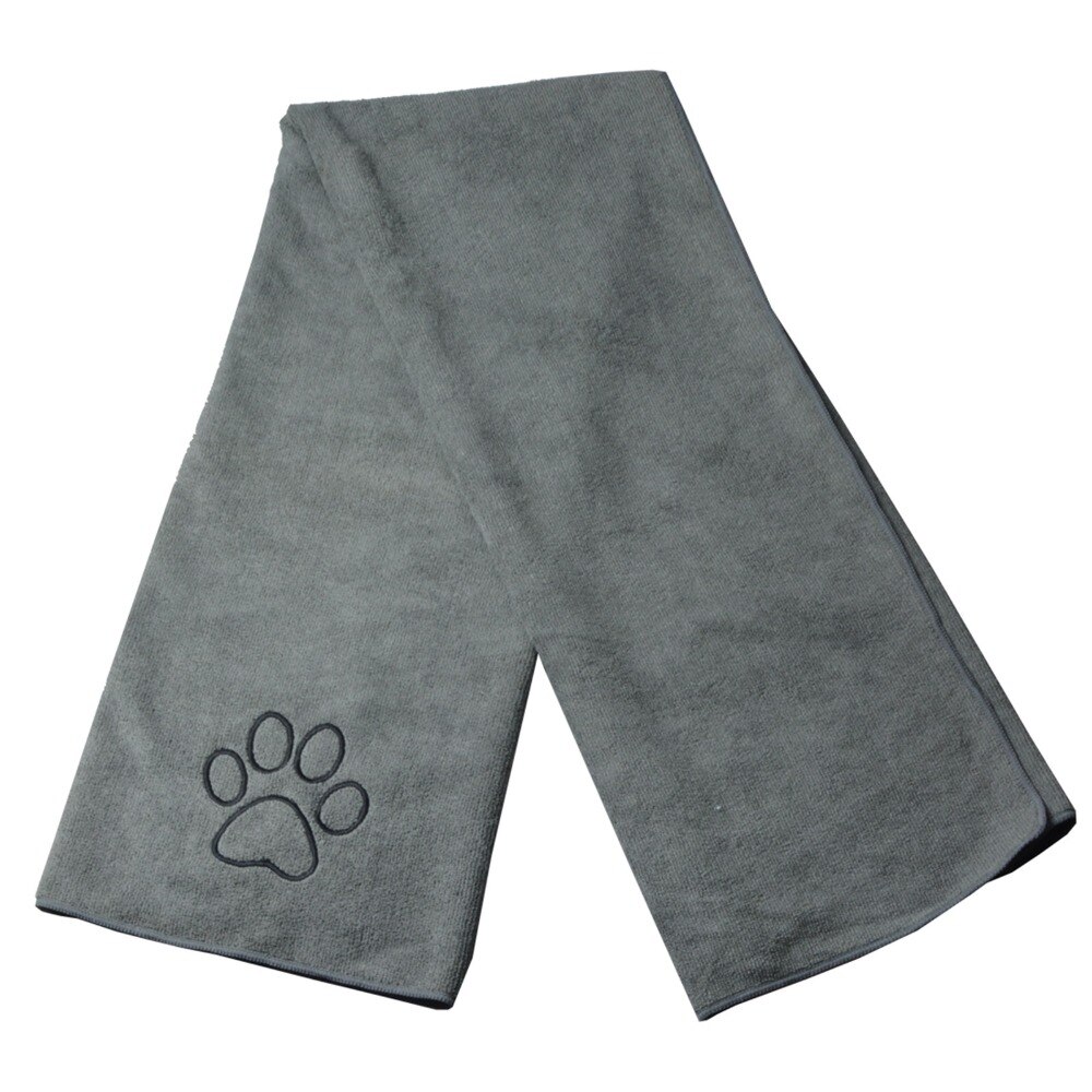 SINLAND Microfiber Huisdieren Bad Handdoeken Sneldrogende Absorberende Towelettes voor Honden Katten Grote Douche Geborduurde 75 cm x 127 cm een Stuk