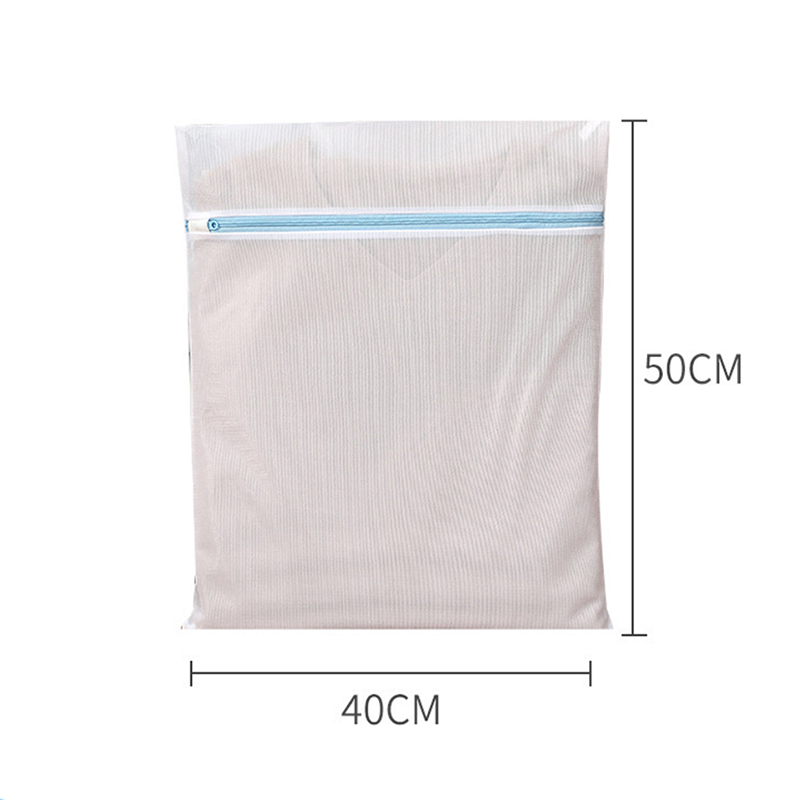 Sac à linge bleu à fermeture éclair, maille Fine, sacs de rangement de , nettoyage des vêtements ménagers, protection du sac de lavage pour Machine à laver: Gris clair