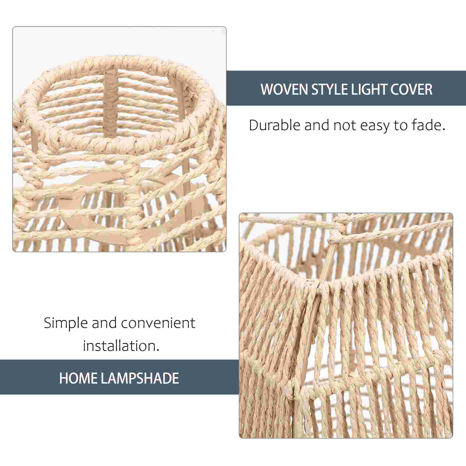 Home Lamp Cover Lampshade Paper String Woven Chandelier Lampshade