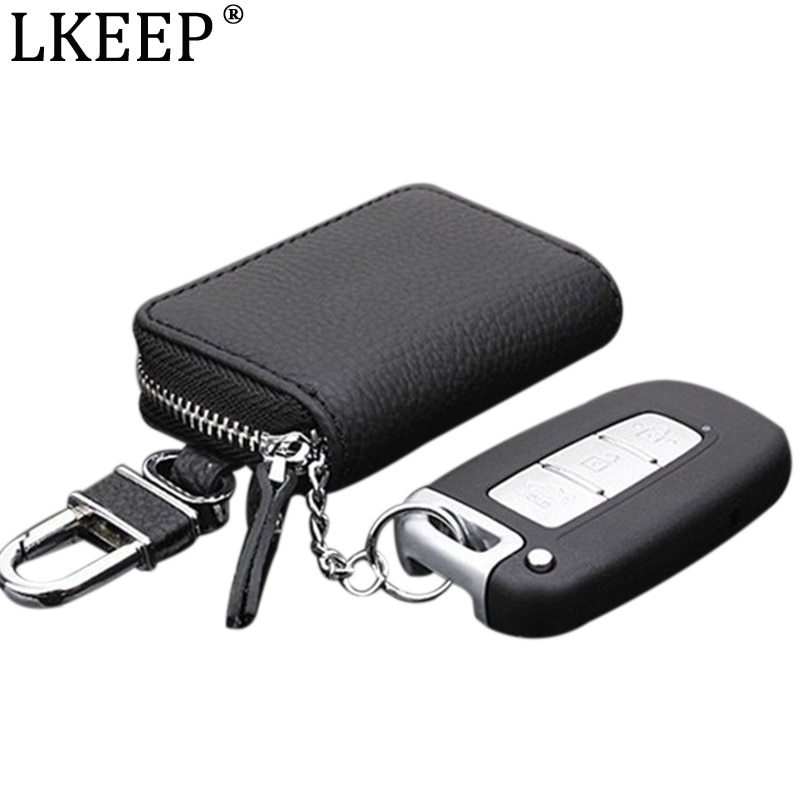 Auto Schlüssel Brieftaschen Männer Schlüssel Halfter Haushälterin Schlüssel Veranstalter Frauen Keychain Abdeckungen Reißverschluss Schlüssel Tasche Tasche Geldbörse