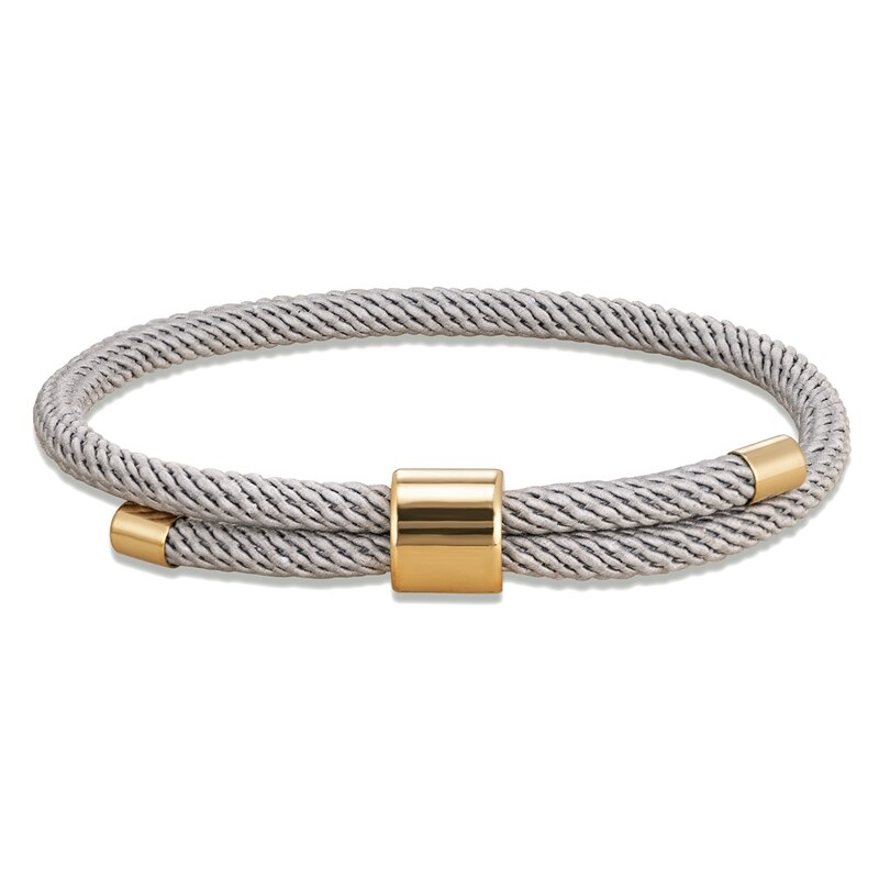 Mkendn Minimalistische Waterdichte Milan Touw Armband Rode Verstelbare Enkelband Mannen Vrouwen Handgemaakte Draad Paar Lucky Strand Sieraden: Grey