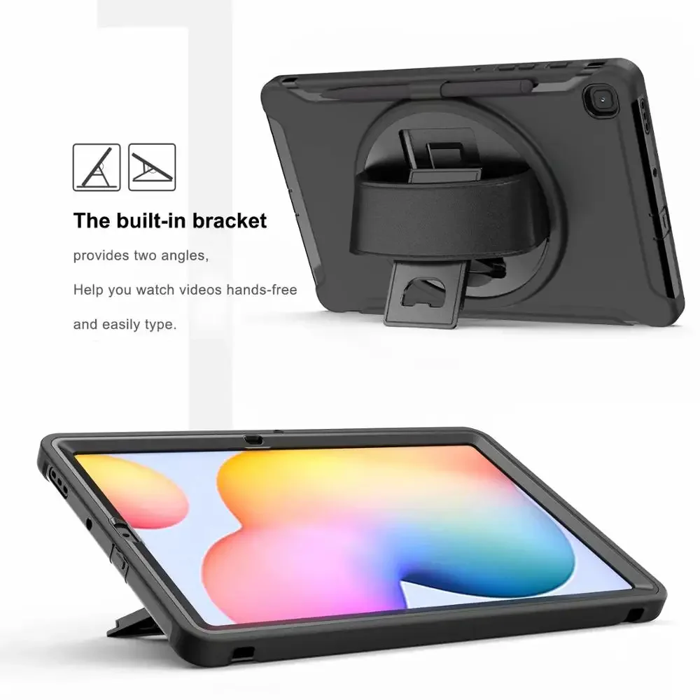 Funda para Samsung Galaxy Tab S 6 S6 Lite 2022 10,4 P610 P615 P613 P619 soporte giratorio para PC Fundas a prueba de golpes para tableta