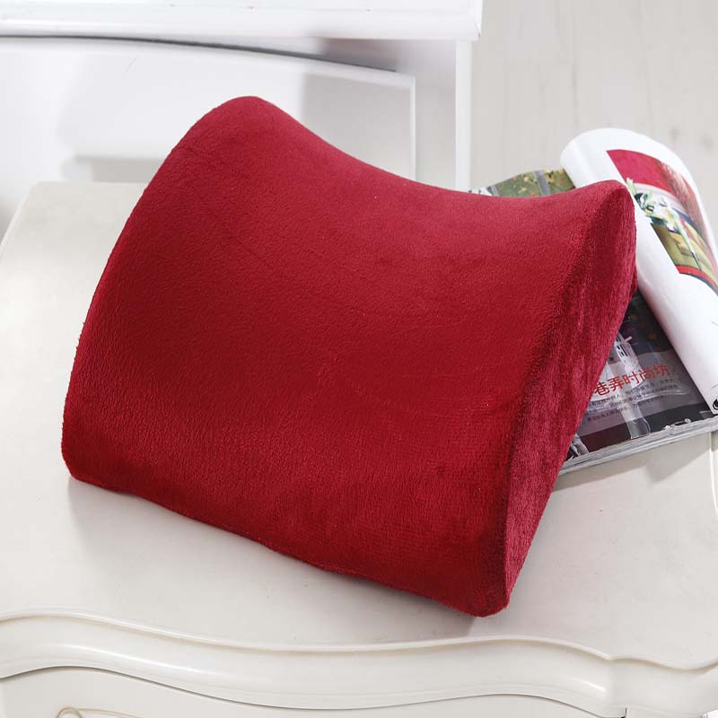 Poduszka ortopedyczna z pianki pamięć ortopedyczna poduszka na krzesło sofa masująca poduszka fizjoterapeutyczna dla kobiet w ciąży: Velvet wino czerwony