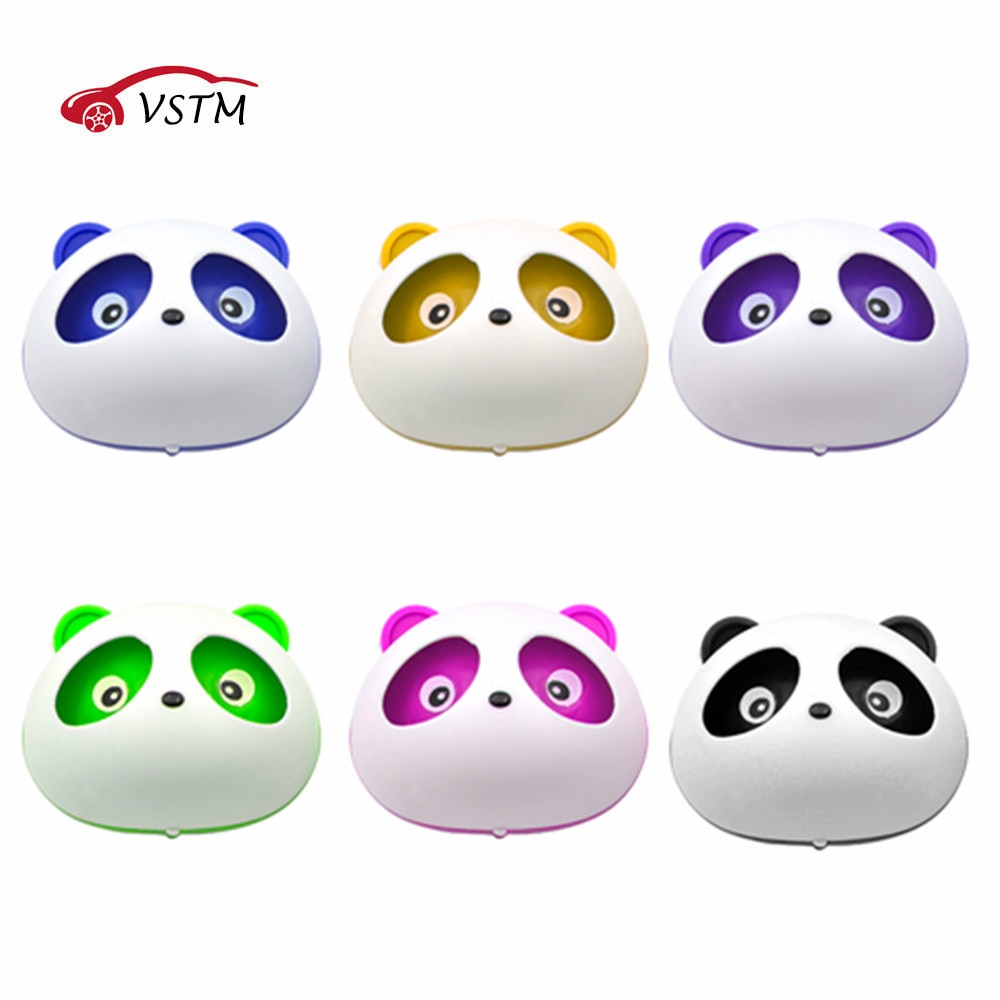 Söt panda bil styling luftfräschare parfym ambientador para auto för luftventil dekoration bil lukt smaker tillbehör 2pc