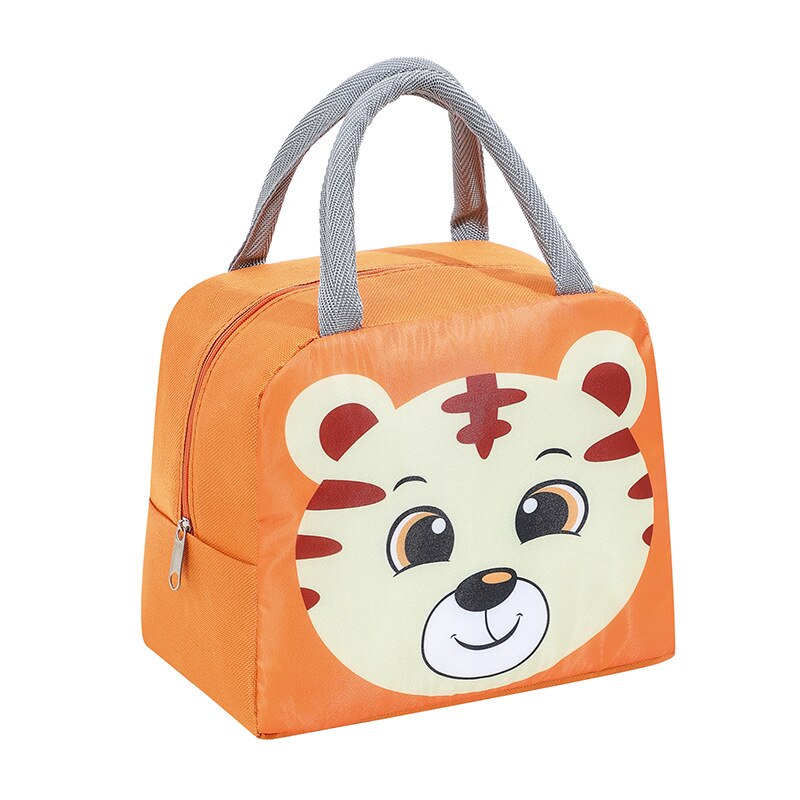 Portable Insulated Thermal Lunch Box Picnic Supplies Bags Cartoon Lunch Bag Box Lunch Bags for Women Girl Kids Children: Tiger