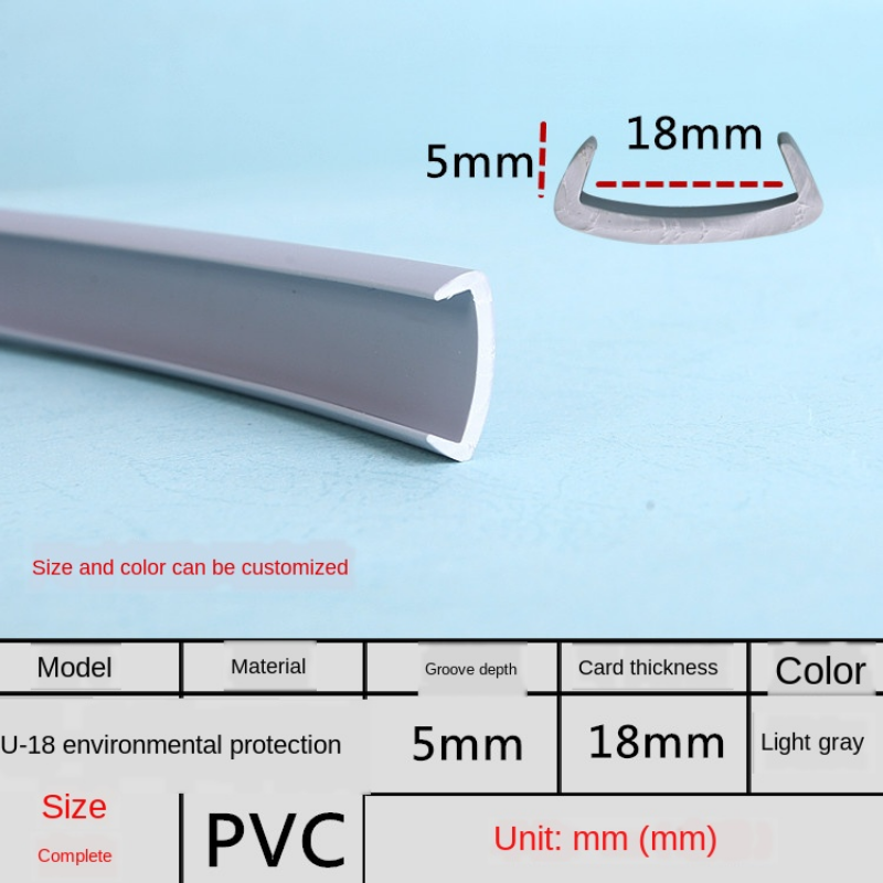 Banda en U para bordes de muebles, banda de borde de PVC suave de 3MM, 5MM, 9MM, 10MM, 12MM, 14MM, 16MM, 18MM-50MM, blanco, Beige, gris, Negro, Rojo