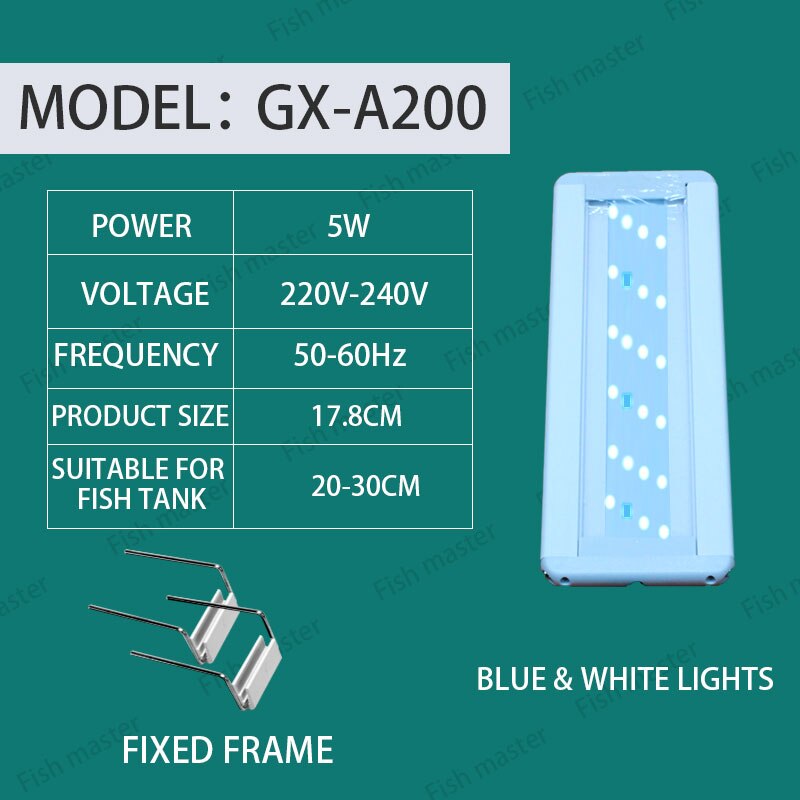 7 arten Von Länge 20 40 60 CM Aquarium LED Beleuchtung LED Aquarium Dünne Wasserpflanze Licht passen Für Aquarium Aquarium Licht: 20CM Weiß und Blau