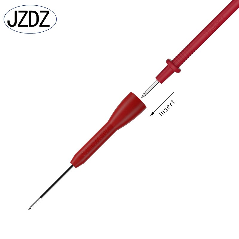 Jzdz 10 stk 1mm testprobe isolering multimeter nål rustfri teststift til 2mm testledninger j .30038