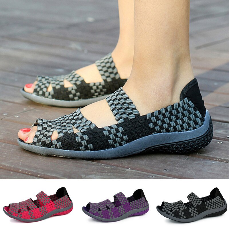 Sneakers for Women Open-toe Casual Shoes Flatform Loafers Outdoor Soft Light Weight Walking Shoes