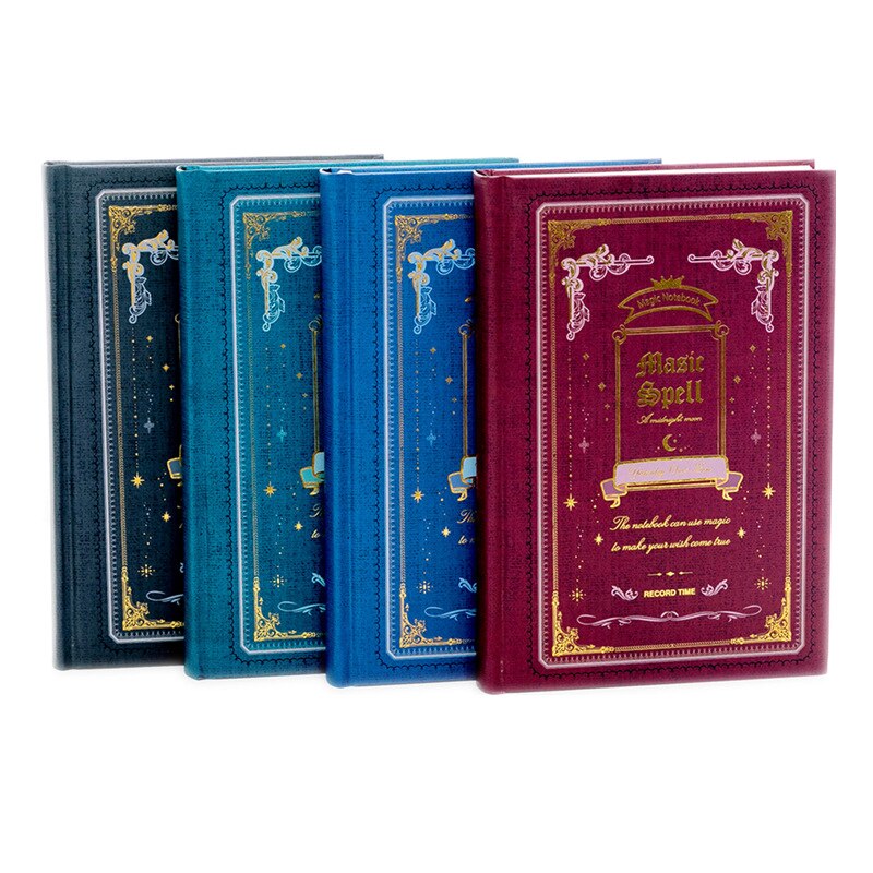 "magic spells versie 2 " hardcover groot dagboek vintage mooi dagboek zakelijk studie notitieboek briefpapier: 1 stuk willekeurige kleur