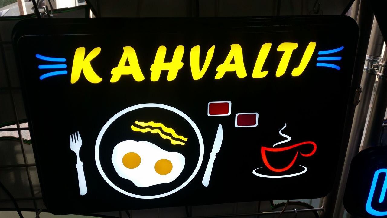 Led Signage BREAKFAST "OPERATED 16 COLOR" 46 X30cm