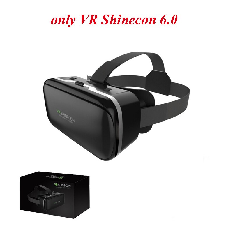 VR SHINECON 6.0 vr doos 2.0 3d vr bril virtual reality gafas bril google kartonnen Originele bobo vr headset Voor smartphone: 6.0 noear with box