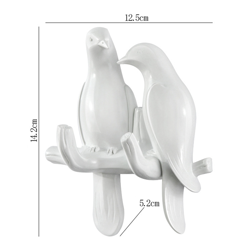 Bird Fridge Hook Key Wall Crochet Holder Kitchen Hooks Resin Process Animal Hook Hanging Hanger Rack Wall No punching Home Decor: Bronze