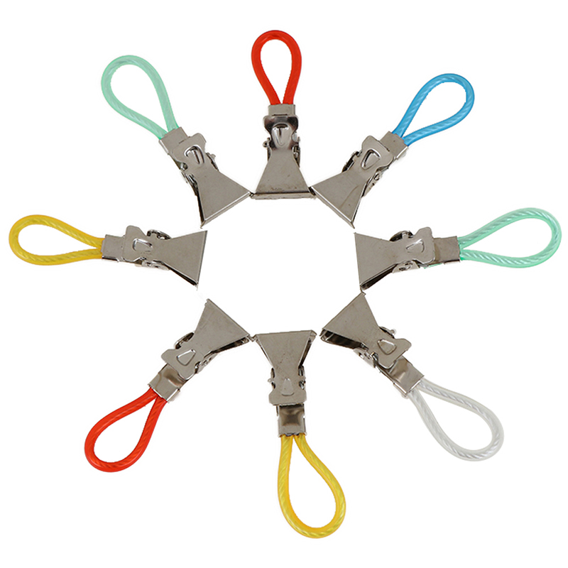 8 Stuks Handdoek Opknoping Clips Klemmen Gevlochten Multifunctionele Metalen Haak Keuken Badkamer Opslag Theedoeken Clips Sok Kleding Hanger