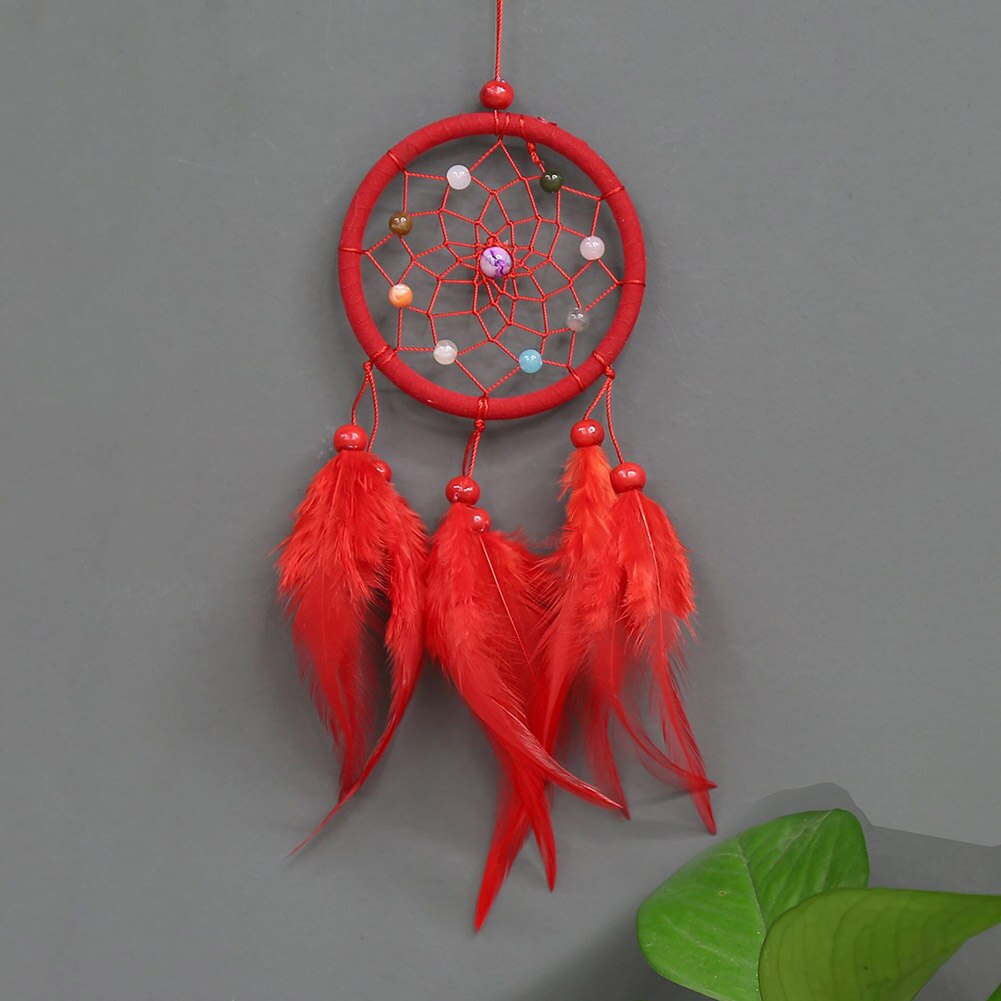 Hängande ornament indisk stil drömfångare för väggdekoration födelsedag scvd 889: Röd