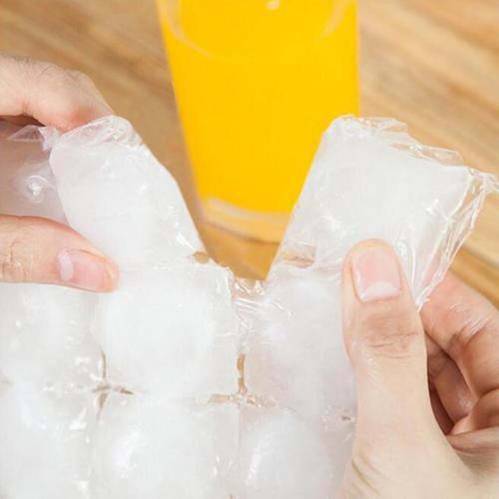 10 stk isterningsform selvforseglende isterningsposer gennemsigtig engangs hurtigere fryseproducent isfremstillingspose køkkenudstyr