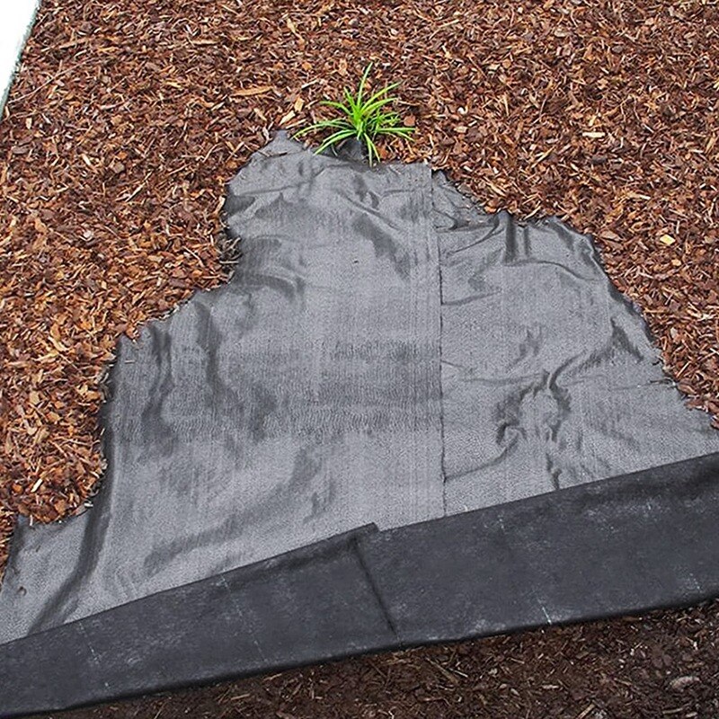 Tapis de jardinage de bloc de désherbage Durable et résistant de tissu de paysage de barrière de désherbage de jardin, contrôle facile de désherbage, 4Ft x 50Ft