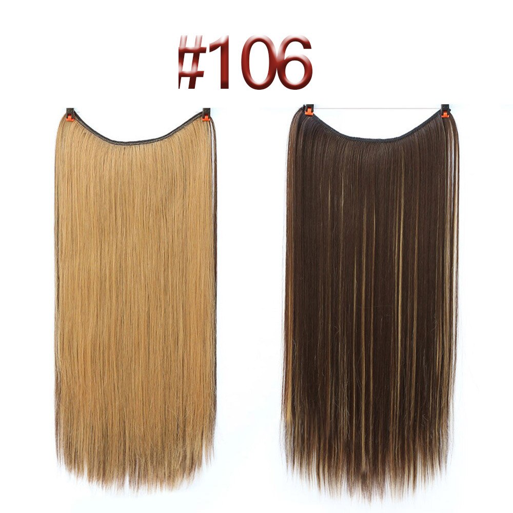 Liangmo Hair Extensions Onzichtbare Ombre Synthetische Natuurlijke Flip Verborgen Geheim Draad Crown Grijs Roze Voor Vrouwen: Z106