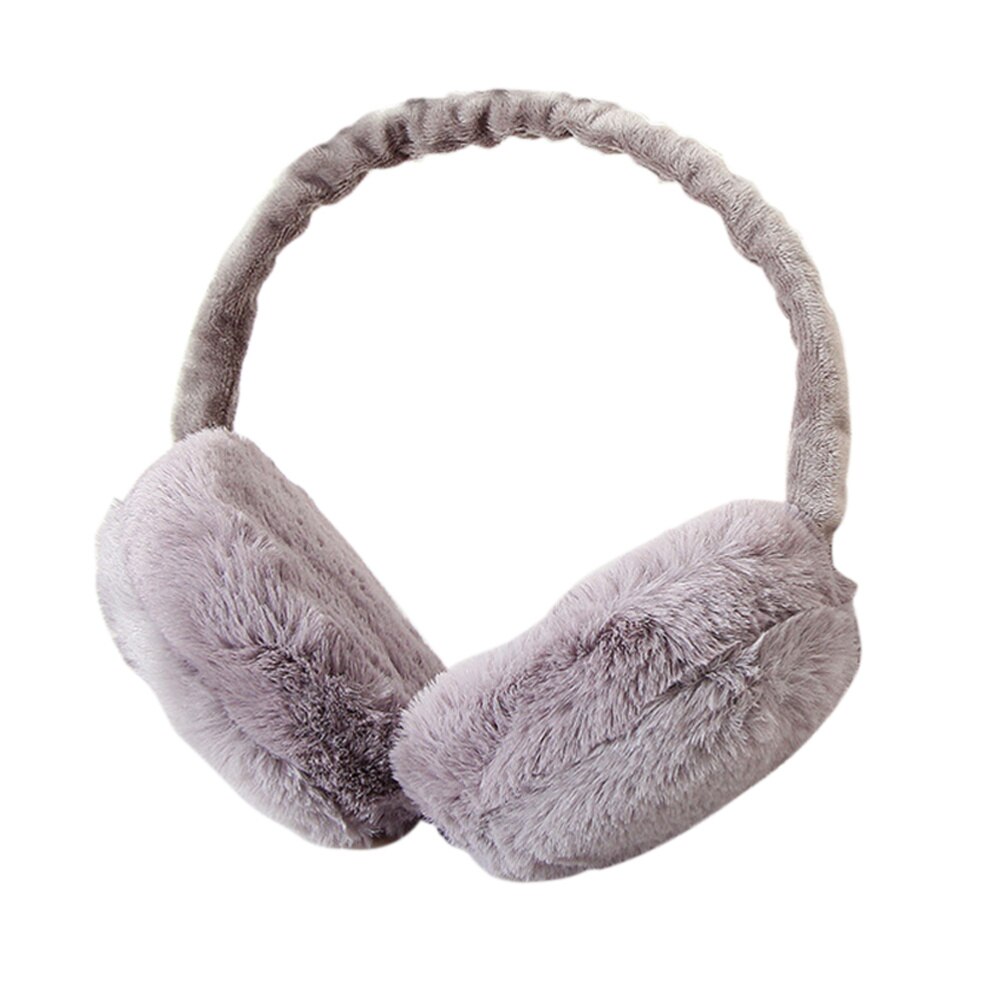 Foldable Earmuffs Hamburger Ear Warmers Unisex Winter Warm Ear Covers (Grey): Default Title