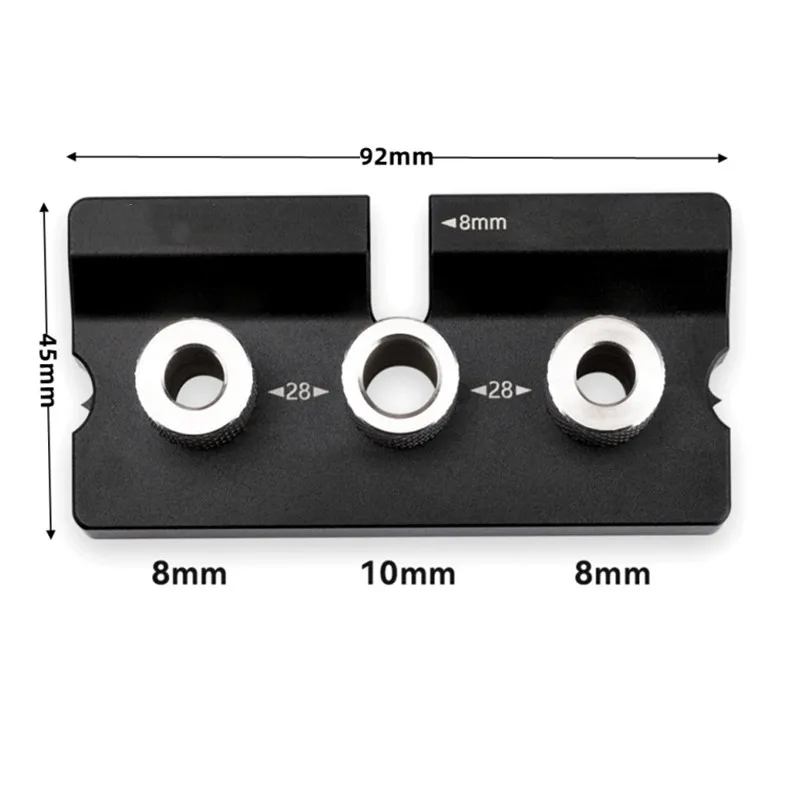 Plantilla Universal para agujeros, plantilla de leva 3 en 1, Kit maestro de plantilla para agujeros, guía de perforación de agujeros de madera, posición de carpintería para trabajo de madera DIY: Gris oscuro